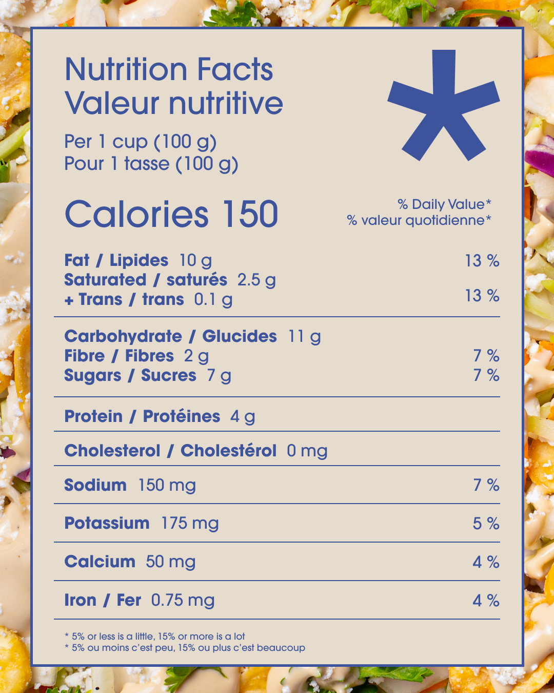 arte maple tahini crunch nutritional badge